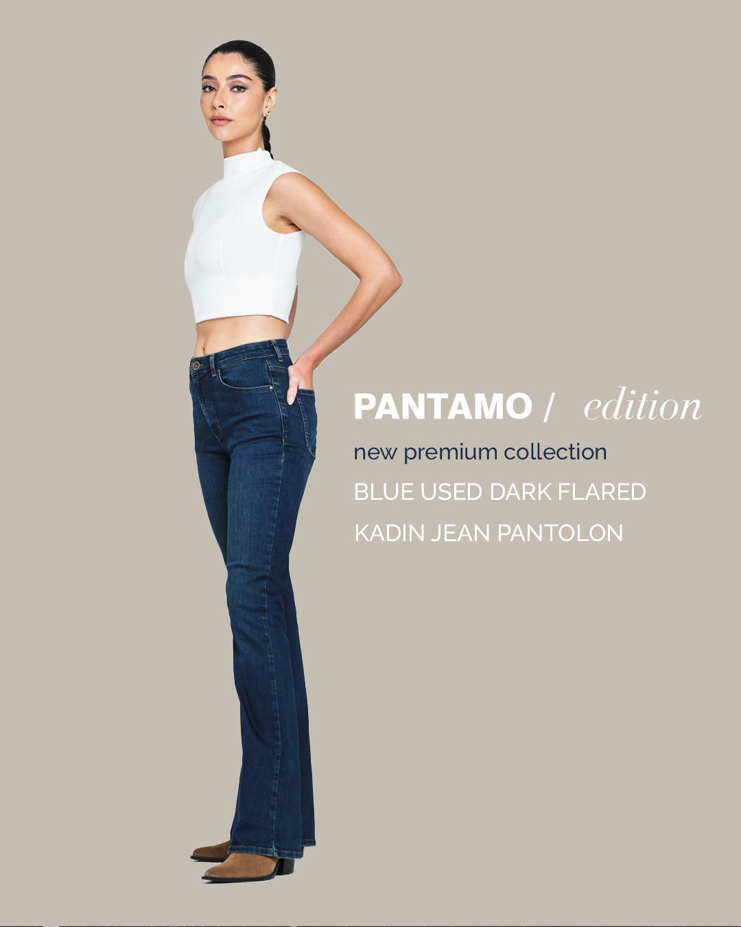 FLARED KADIN JEAN PANTOLON