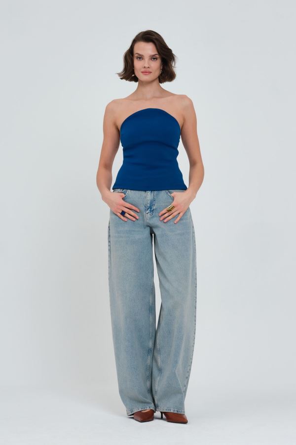 Mavi Baggy Kadın Jean Pantolon