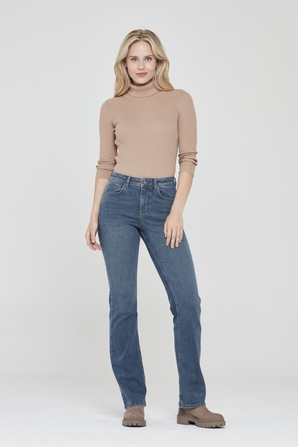 Gri Boot Cut Kadın Jean Pantolon