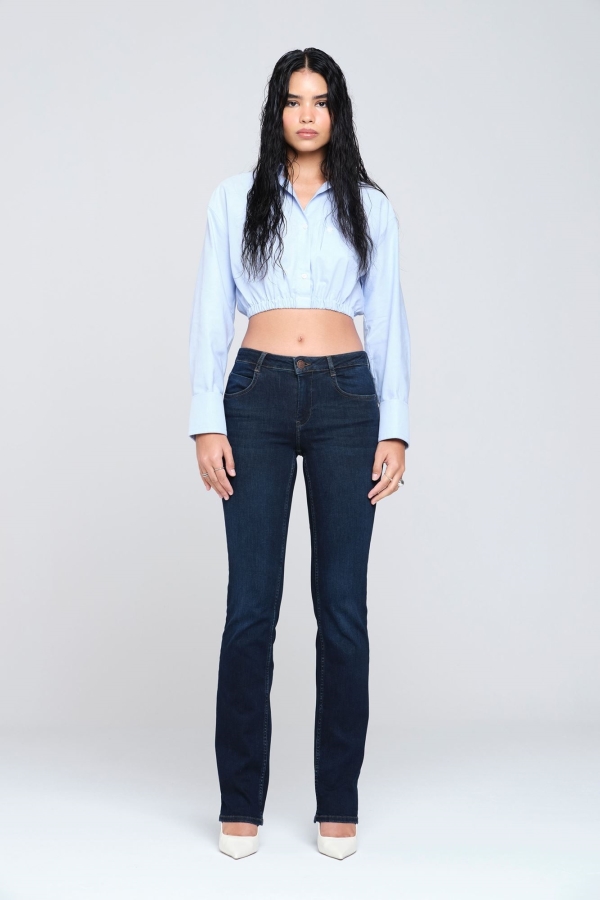 Lacivert Boot Cut Kadın Jean Pantolon