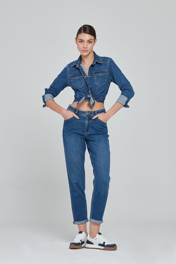 Mavi Boyfrıend Kadın Jean Pantolon