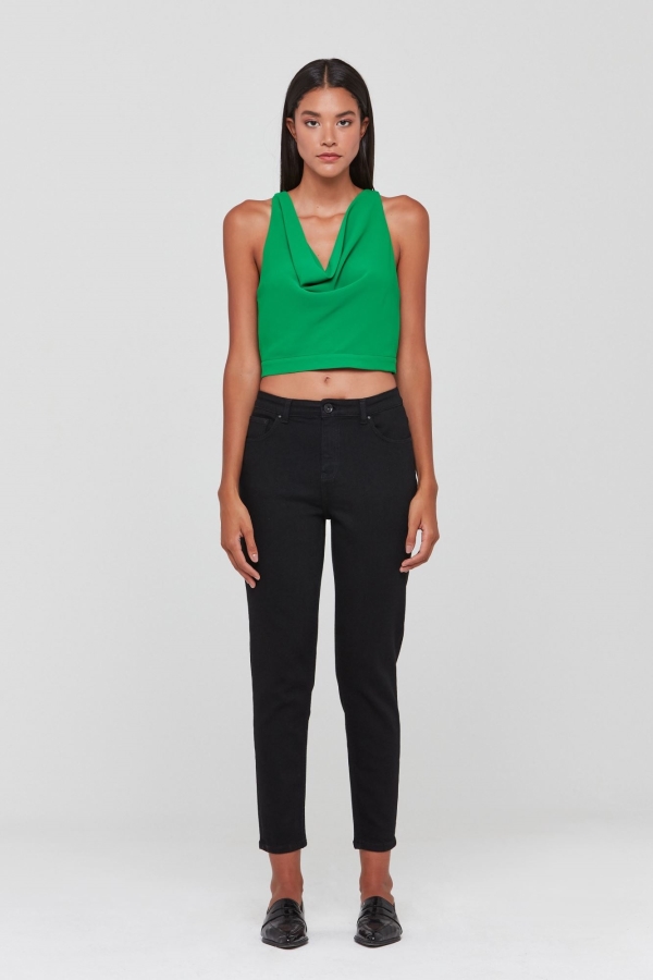 Siyah Cıgarette Kadın Jean Pantolon