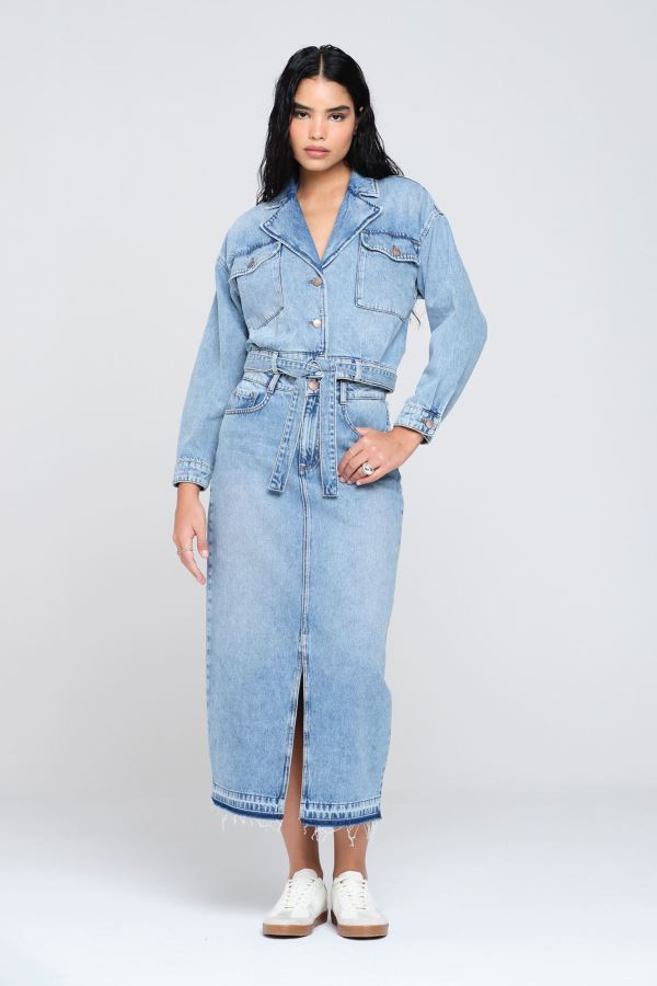 Mavi Dar Form Kadın Jean Ceket