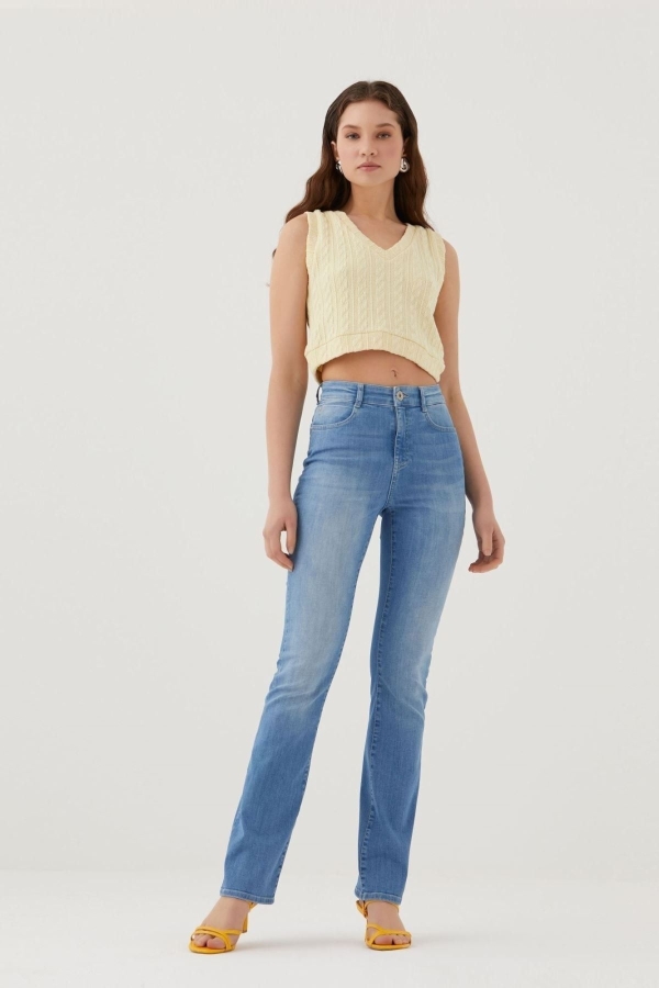 Mavi Flared Kadın Jean Pantolon