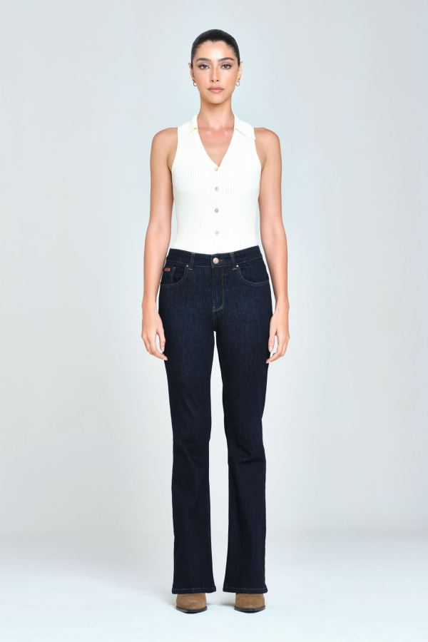 Mavi Flared Kadın Jean Pantolon