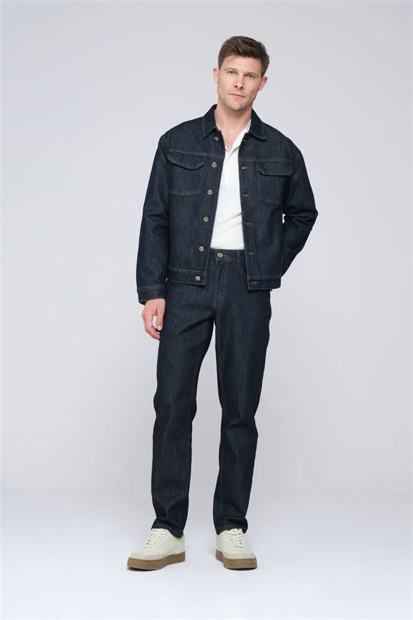 Koyu Mavi Erkek Jean Jacket