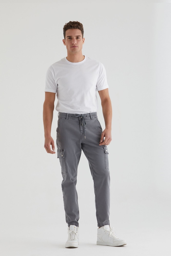 Gri Jogger Erkek Jean Pantolon