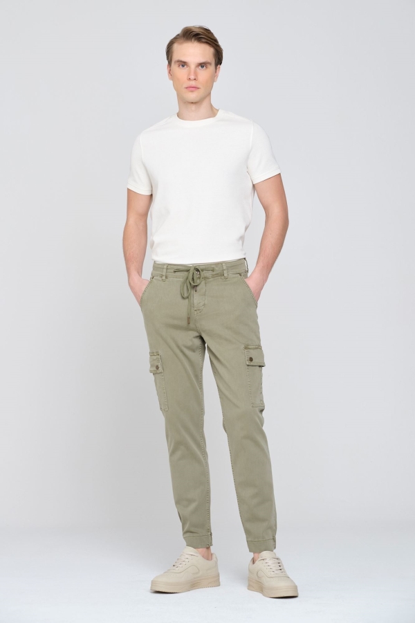 Haki Jogger Erkek Jean Pantolon