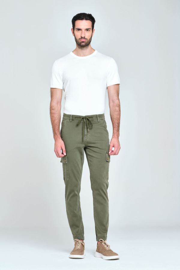 Yeşil Jogger Erkek Jean Pantolon