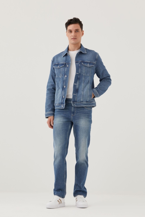 Mavi Erkek Kot Ceket