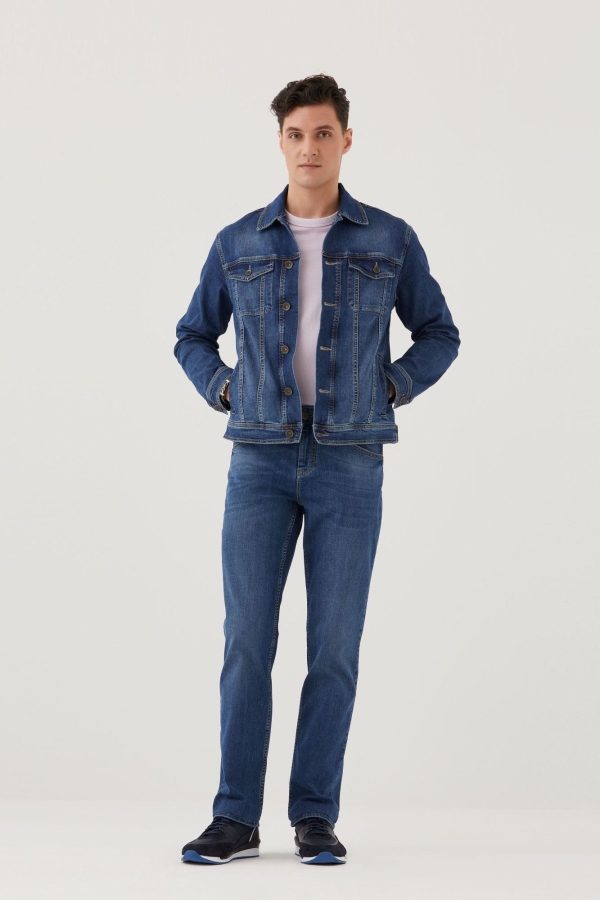 Mavi Erkek Kot Ceket