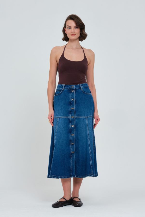 Mavi Kadın Kot Etek