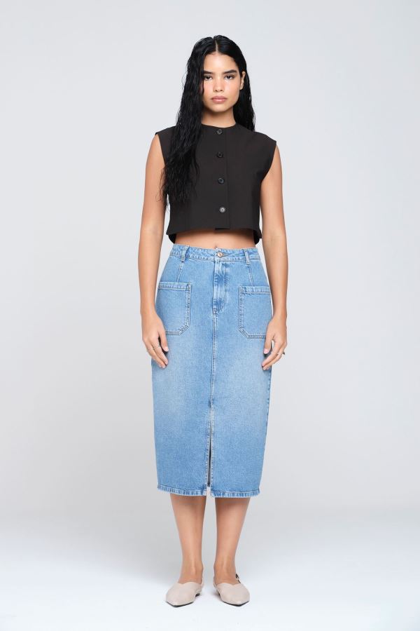 Mavi Kadın Kot Jean Etek