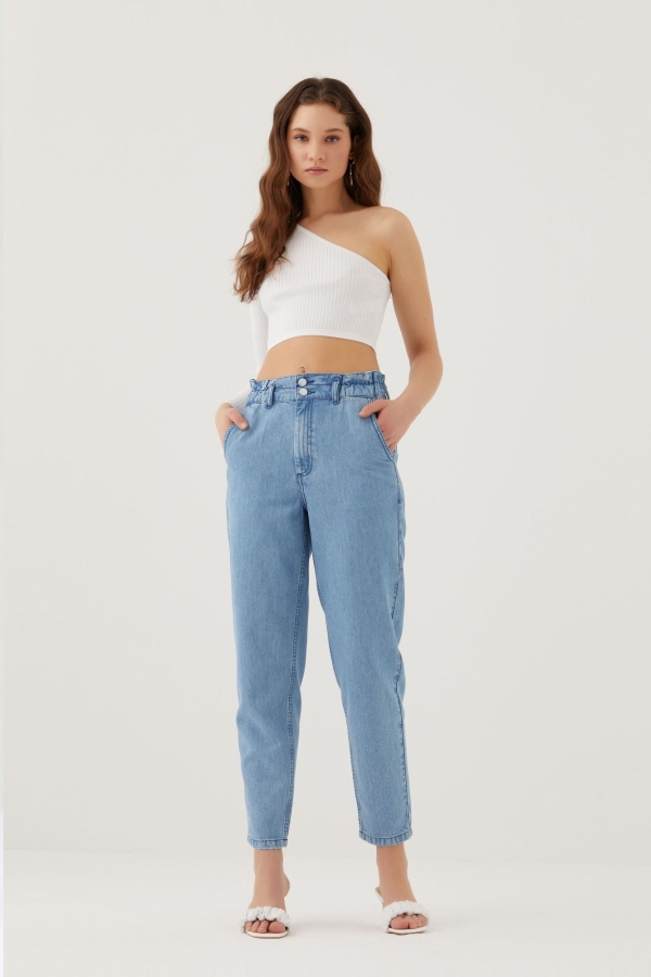 Mavi Paper Bag Kadın Jean Pantolon