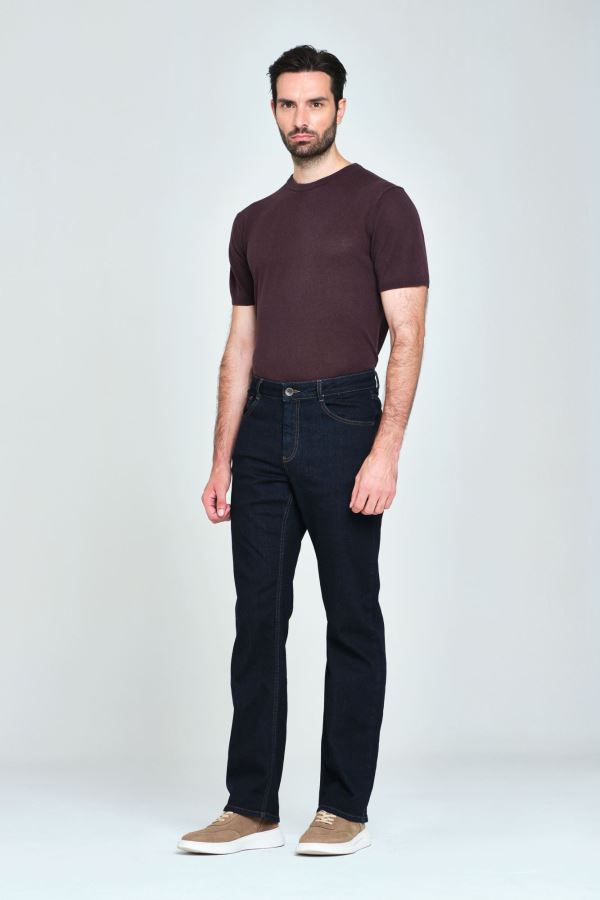 Lacivert Regular Straıght Erkek Jean Pantolon