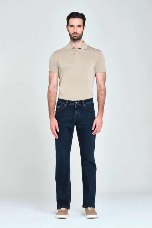 Lacivert Regular Straıght Erkek Jean Pantolon