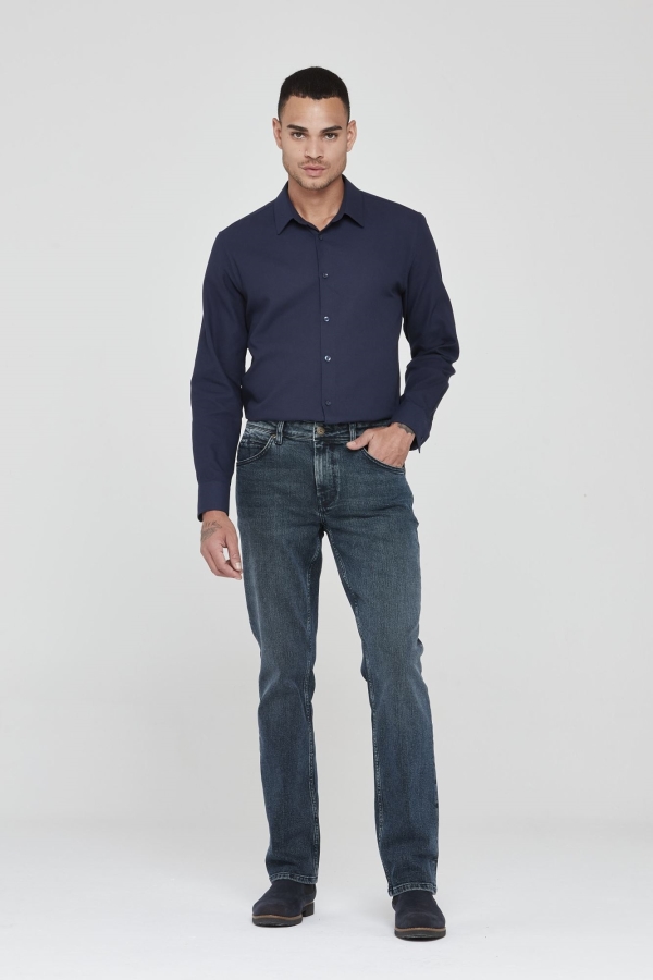 Yeşil Regular Straıght Erkek Jean Pantolon