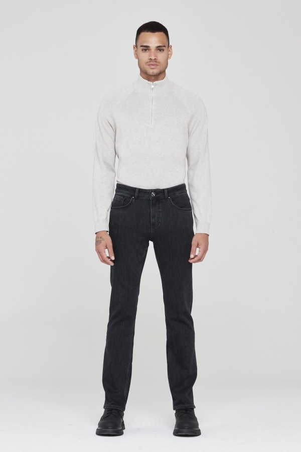 Gri Regular Straıght Erkek Jean Pantolon