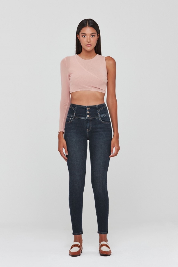 Lacivert Skınny Kadın Jean Pantolon