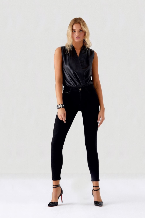 Siyah Skınny Kadın Jean Pantolon