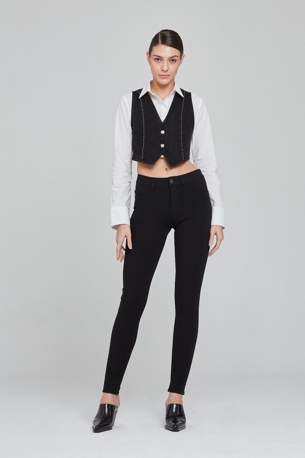 Siyah Skınny Kadın Jean Pantolon