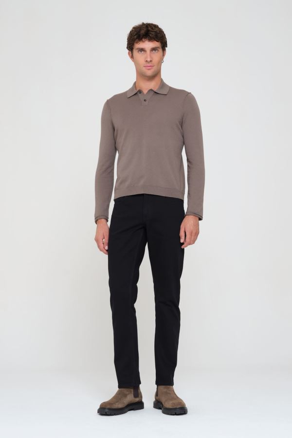 Siyah Slım Straıght Erkek Jean Pantolon