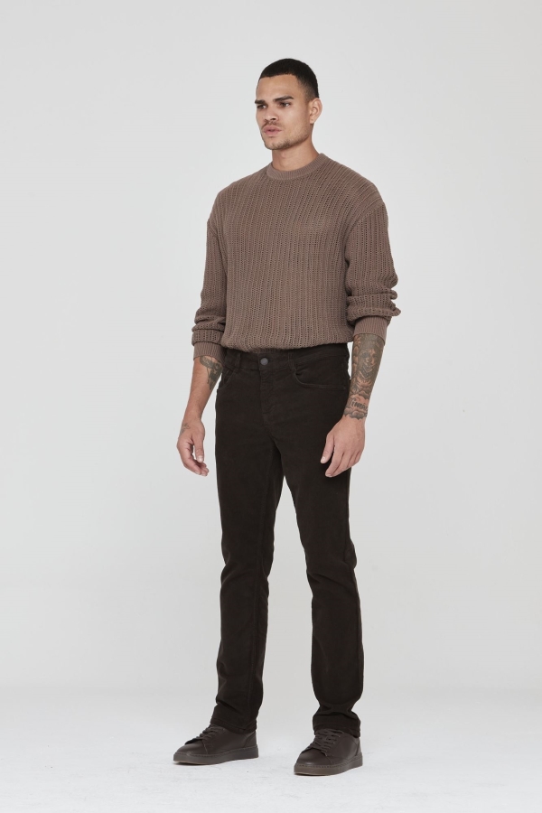 Kahverengi Slım Straıght Erkek Jean Pantolon