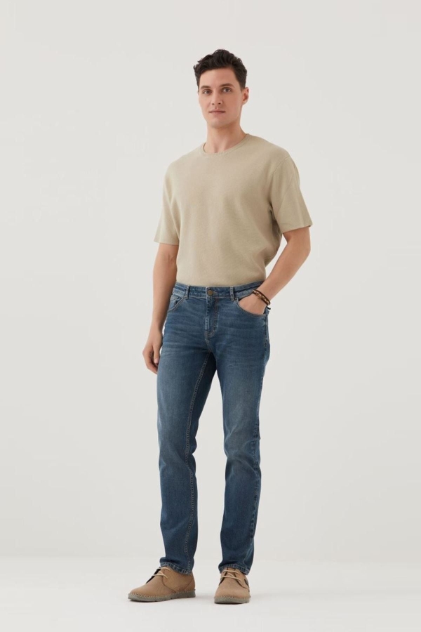 Yeşil Slım Straıght Erkek Jean Pantolon