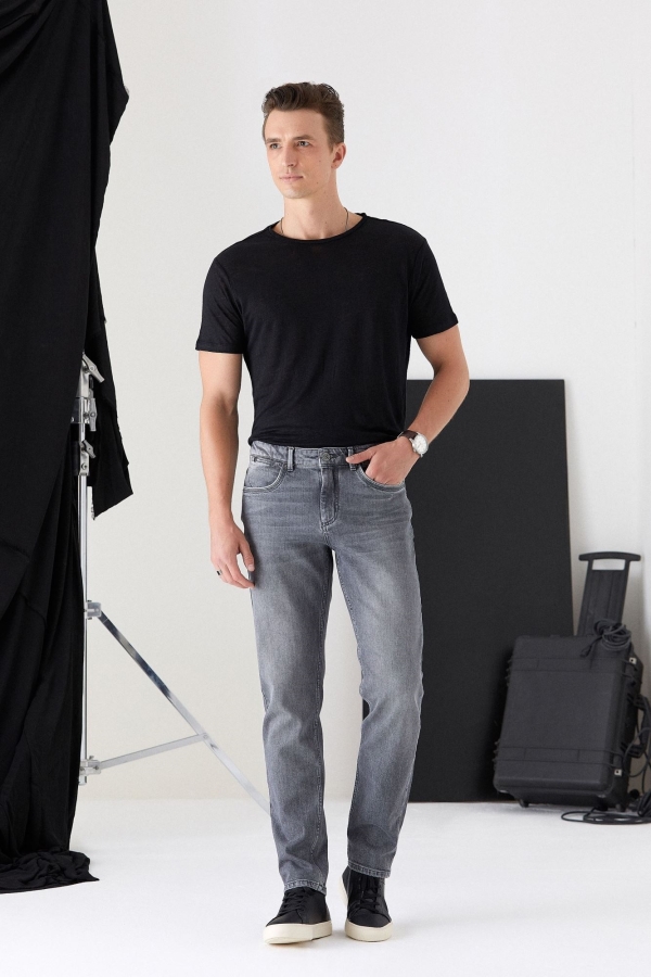 Slım Straıght Erkek Jean Pantolon