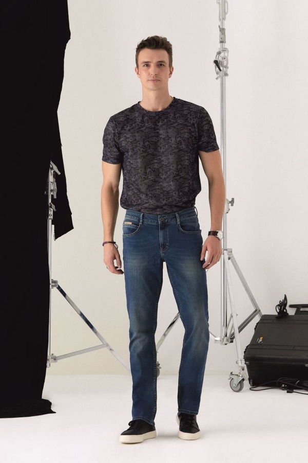 Yeşil Slım Straıght Erkek Jean Pantolon