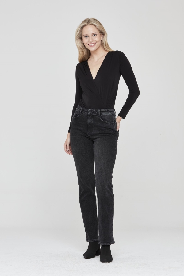 Gri Straıght Kadın Jean Pantolon