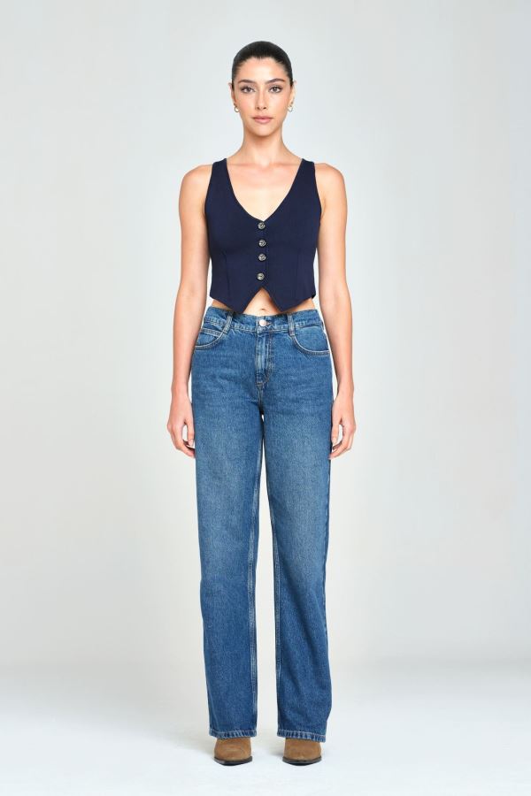 Mavi Wıde Leg Kadın Jean Pantolon