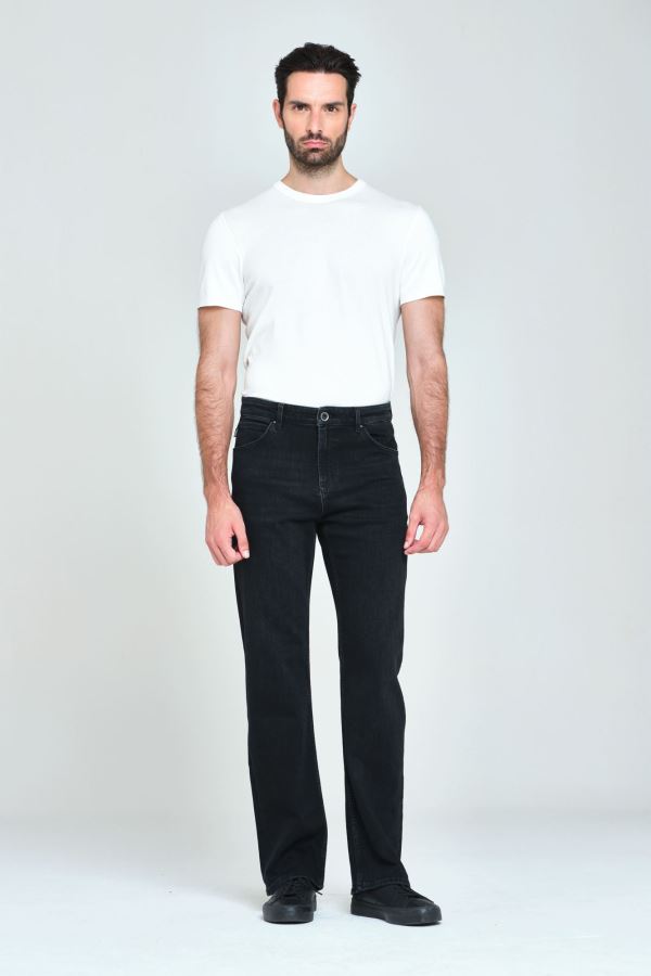 Gri Wıde Leg Erkek Jean Pantolon