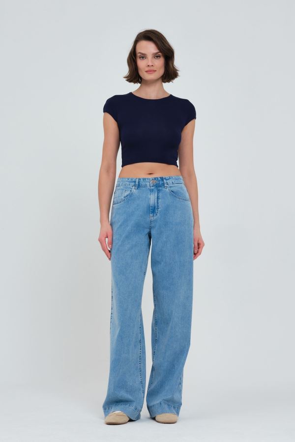 Mavi Wıde Leg Kadın Jean Pantolon
