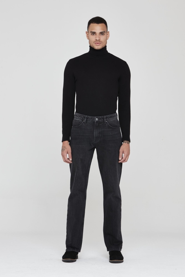 Gri Wıde Leg Erkek Jean Pantolon